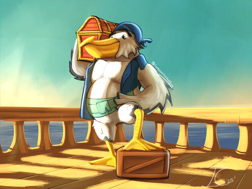 Shaded fullbody with regular background