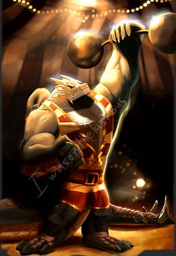 Rendered fullbody w/complex background