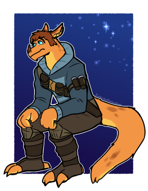 flat colored fullbody w/simple background